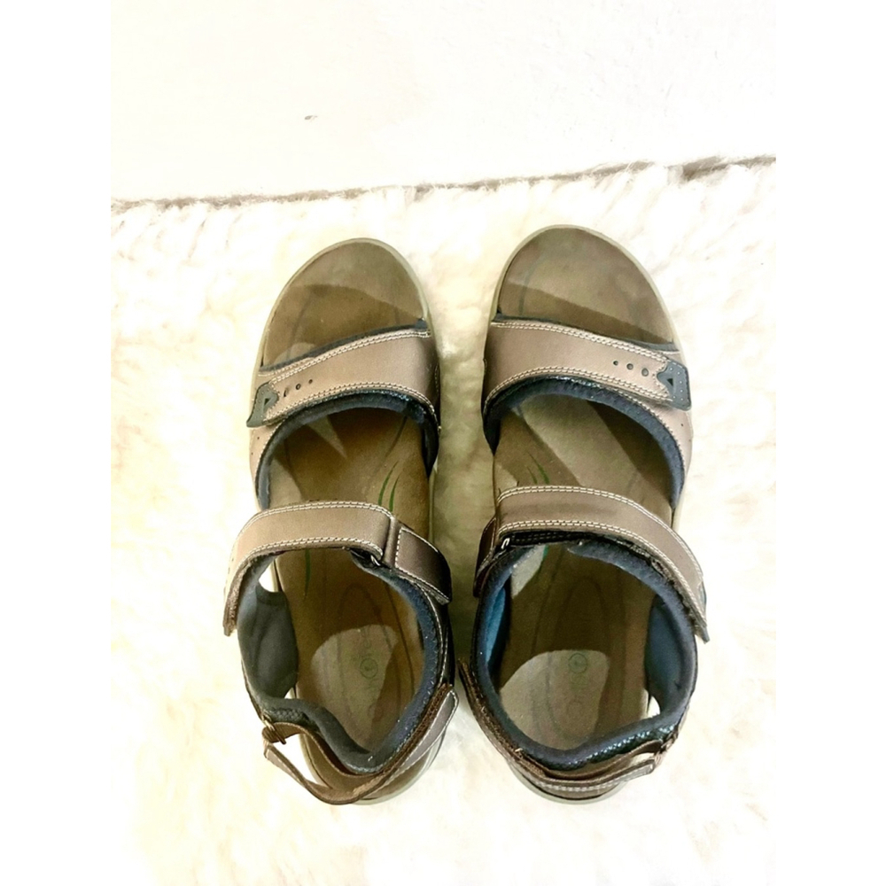 Orthofeet Sandals Womens 9.5B Medium Gold Malibu 967 Pewter Plantar Fasciitis